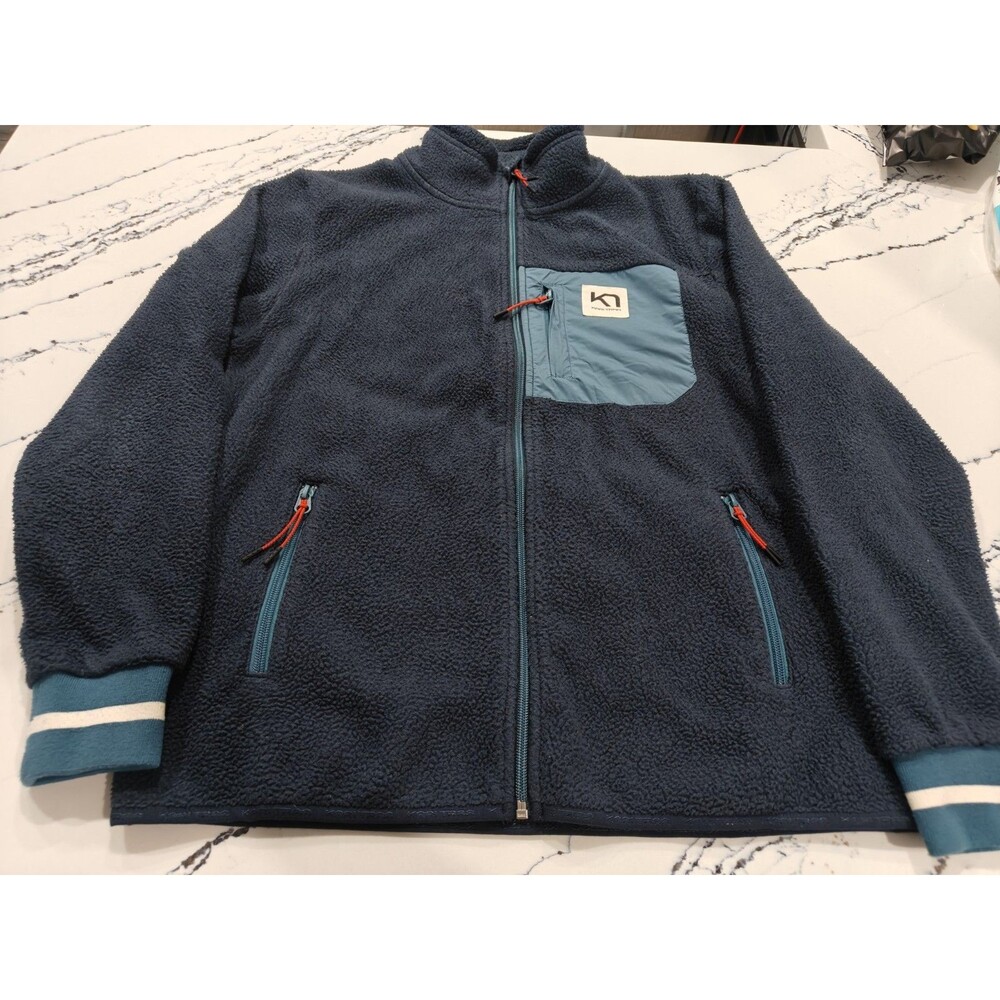 Kari Traa Rothe Womens M Dark Blue full zip Fleece